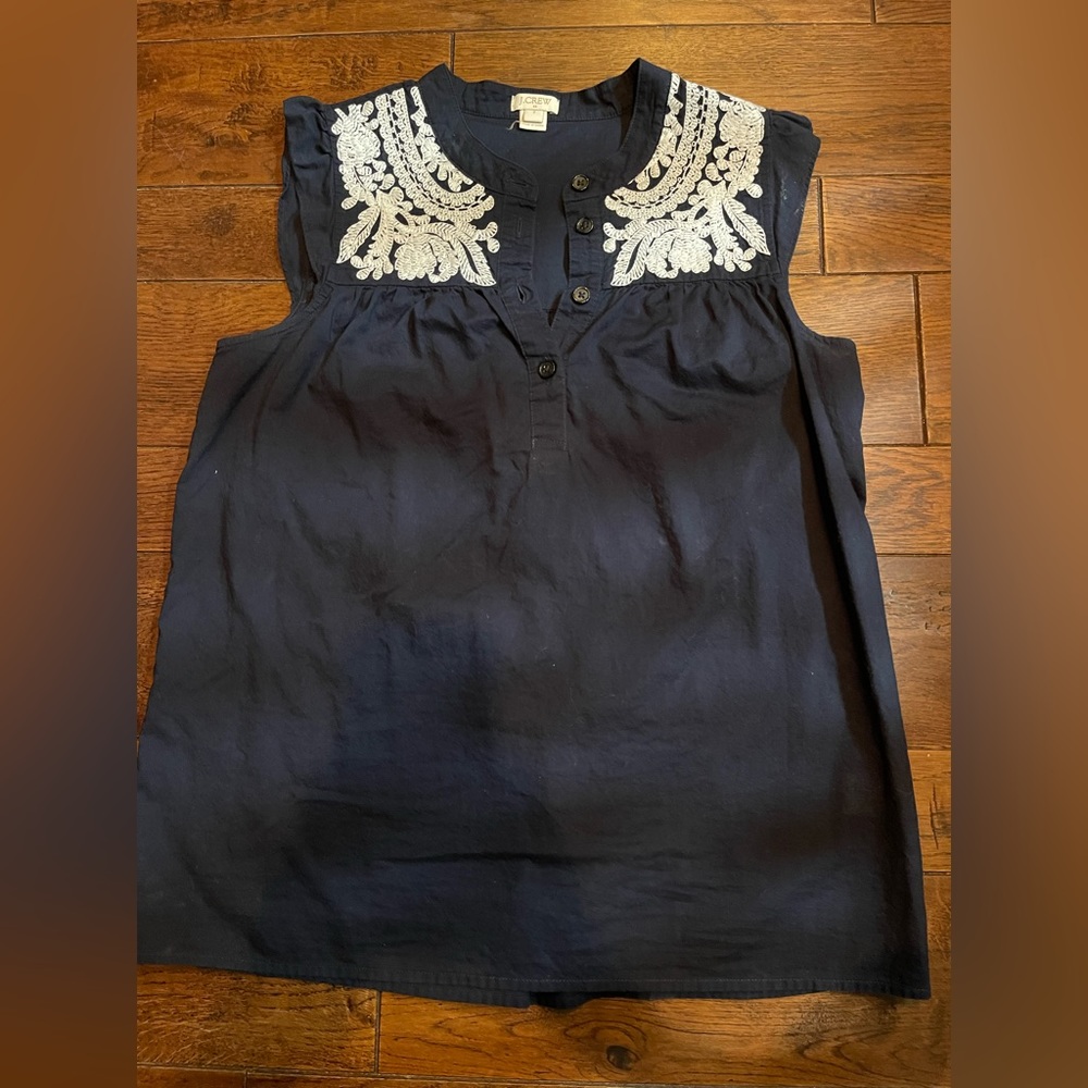 J. Crew embroidered blouse